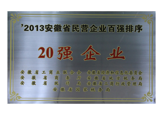 2013名營(yíng)企業(yè)20強(qiáng)